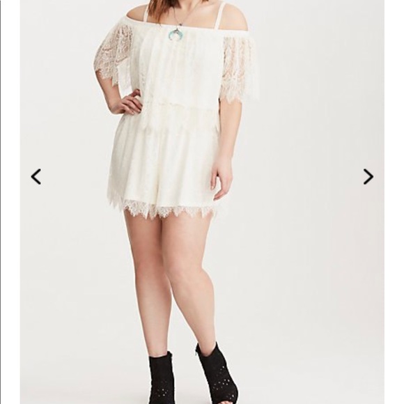 Torrid Insider Lace Cold Shoulder Romper 4x - Picture 5 of 8
